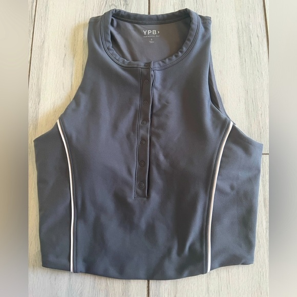 Abercrombie YPB Sports Bra Too Gray Sz Small snap closure - Picture 1 of 6